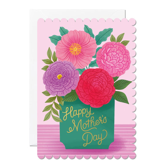 C296-Ricicle Cards-Happy Mothers Day Vase-Card-