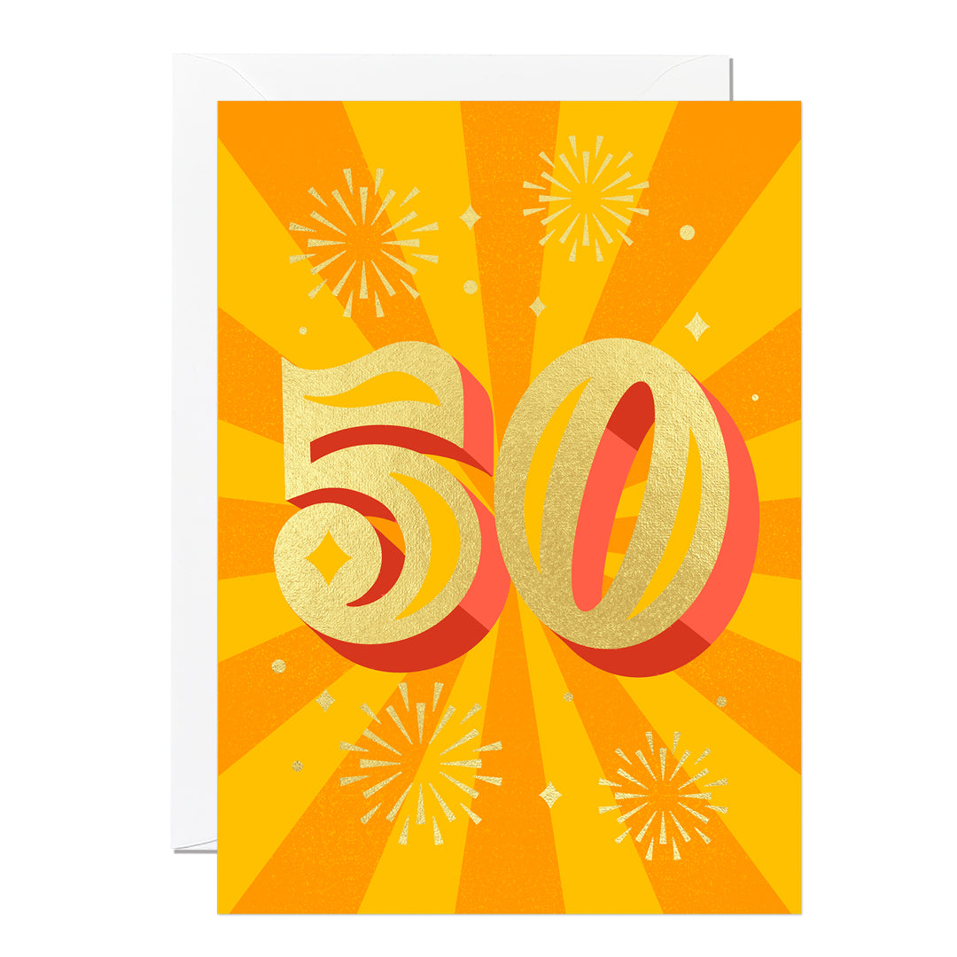 C320-Ricicle Cards-50 Birthday-Card-Jess Miller