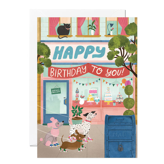 C336-Ricicle Cards-Birthday Cake Shop-Card-Ashley Dugan