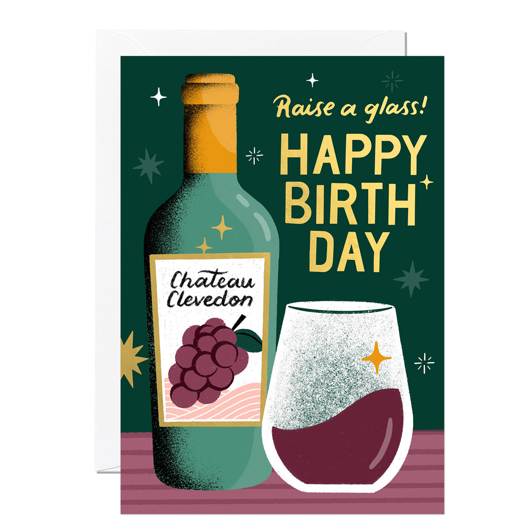 C347-Ricicle Cards-Wine Birthday-Card-Megan Roy