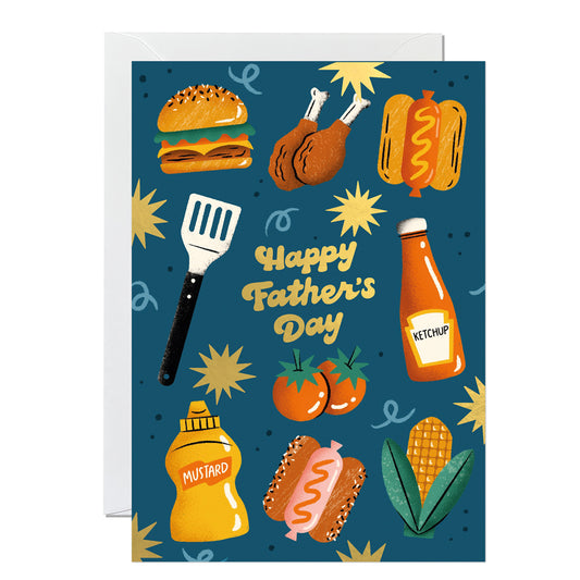 C349-Ricicle Cards-Bbq Fathers Day-Card-