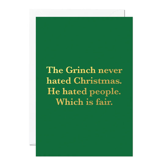 C358-Ricicle Cards-Christmas Grinch-Xmas Card-Whimsical Christmas