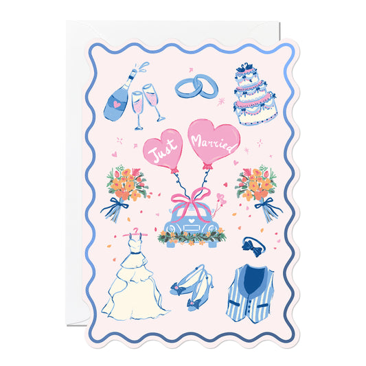 C390-Ricicle Cards-Just Married-Card-Vivianne Lack