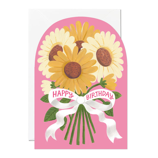 C394-Ricicle Cards-Sunflowers Birthday-Card-Jacqui Lee
