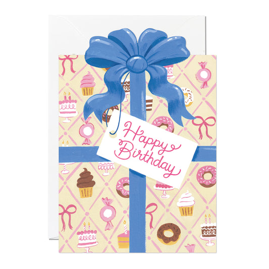 C395-Ricicle Cards-Present Birthday-Card-Jacqui Lee