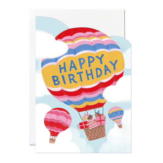C396-Ricicle Cards-Air Balloon Birthday-Card-Jacqui Lee