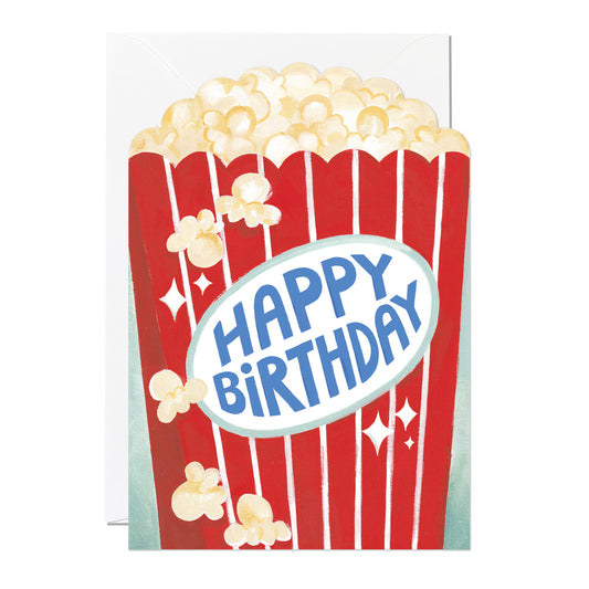 C399-Ricicle Cards-Popcorn Birthday-Card-Jacqui Lee