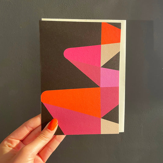 GF018-Rocket68-Geo Abstract Pink-Card-Graphic Form