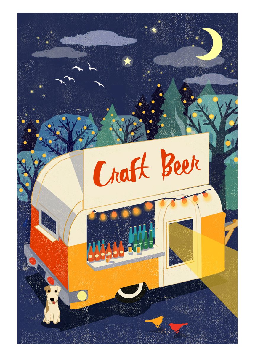 HV017-Rocket68-Craft Beer Van-Card-Happy Vans