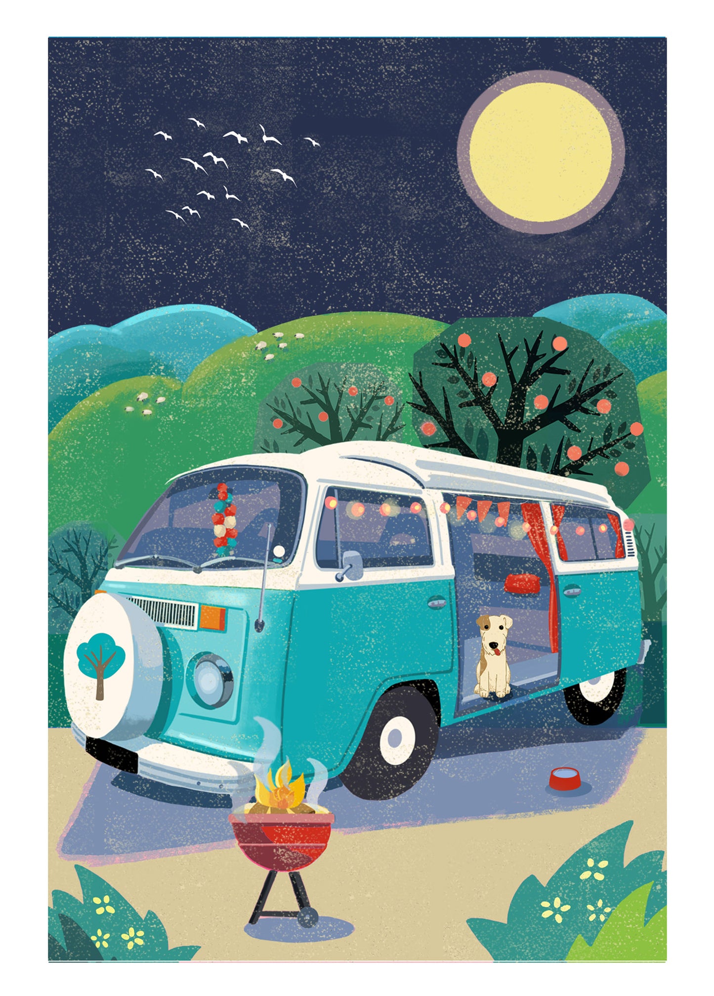 HV023-Rocket68-Campervan Outdoors-Card-Happy Vans