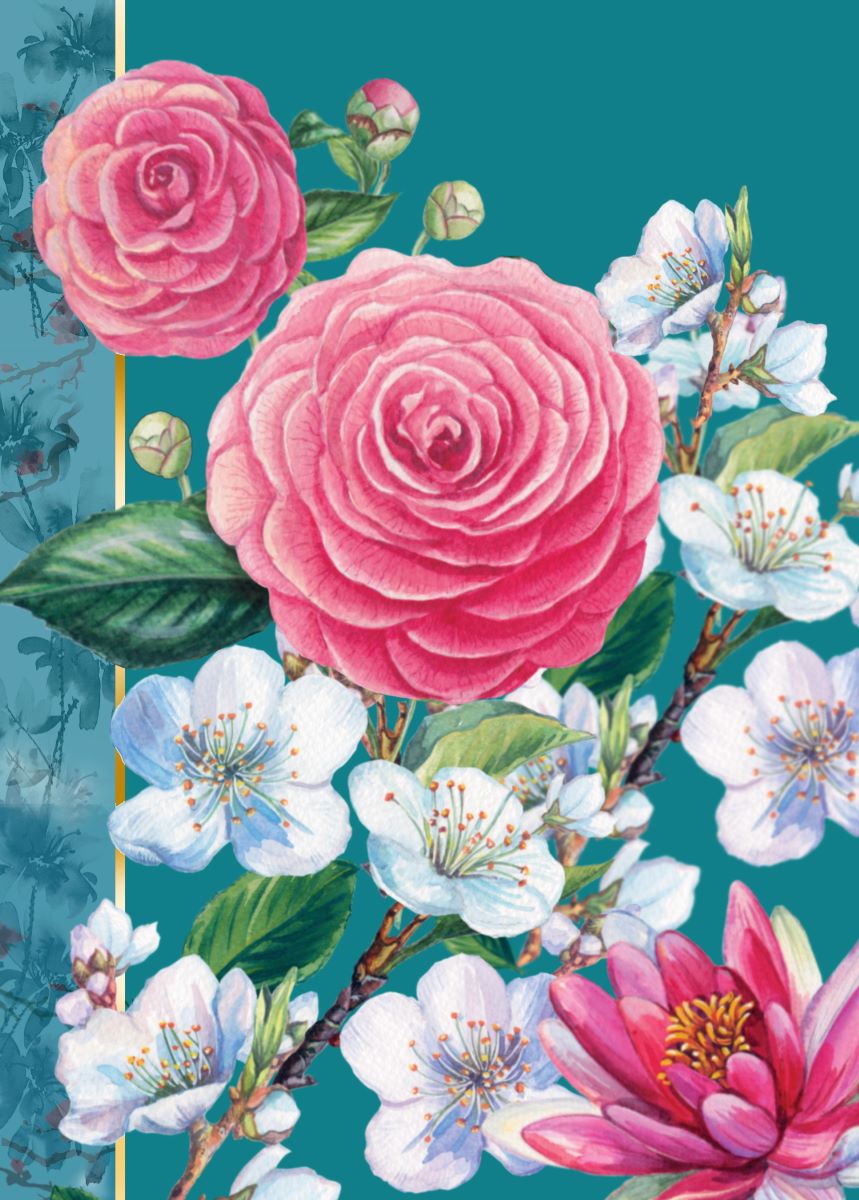 KIM034-Rocket68-Camellia & Blossom -Card-Kimono