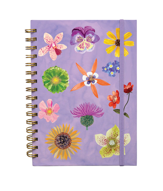 A5W002-Roger La B-Floral Supernova A5 Blank Wiro Notebook-Notebook-Floral Supernova