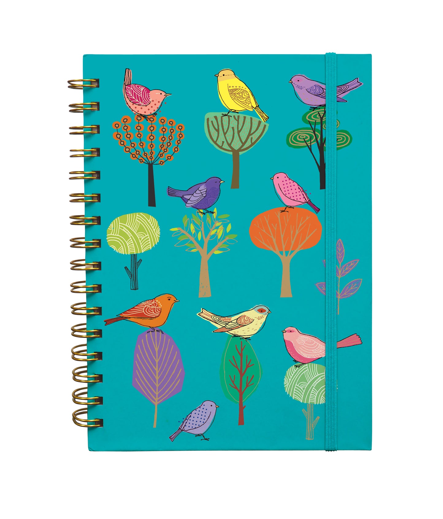 A5W005-Roger La B-Modern Birds A5 Blank Wiro Notebook-Notebook-Modern Birds