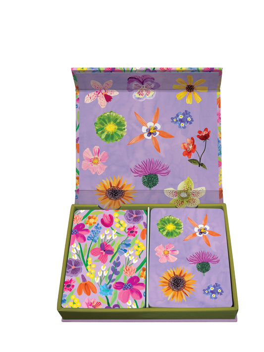 C011-Roger La B-Floral Supernova Playing Card Set-Boxed Cards-Floral Supernova