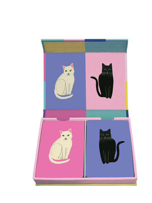 C012-Roger La B-Cat Etticate Playing Card Set-Boxed Cards-Cat Ettiquette