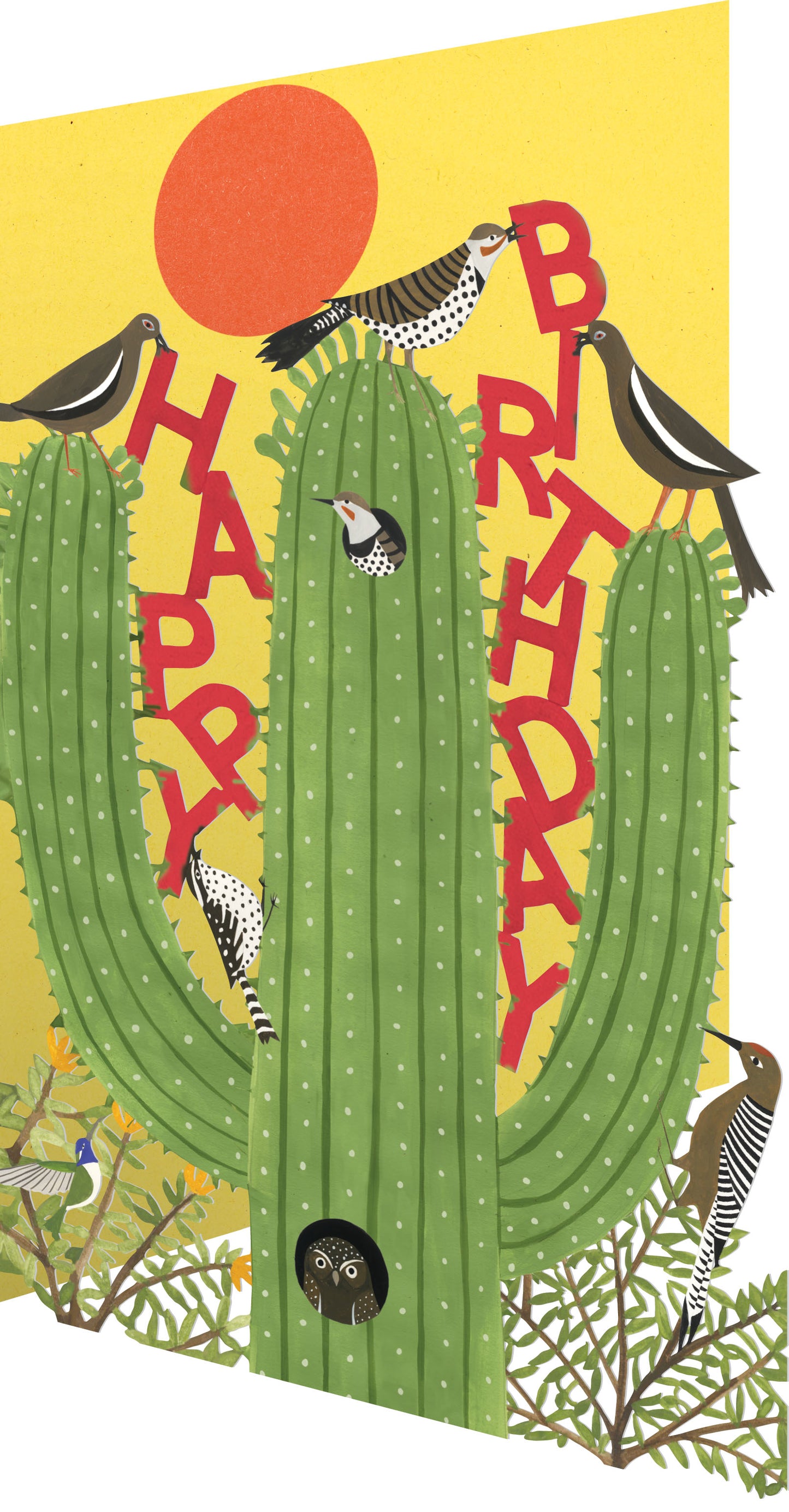 GC2438-Roger La B-Cactus Grove Lasercut Card Single-Card-Lasercut