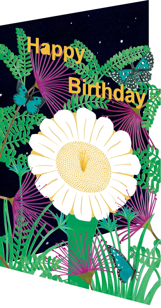 GC2458-Roger La B-Night Flower-Card-Lasercut