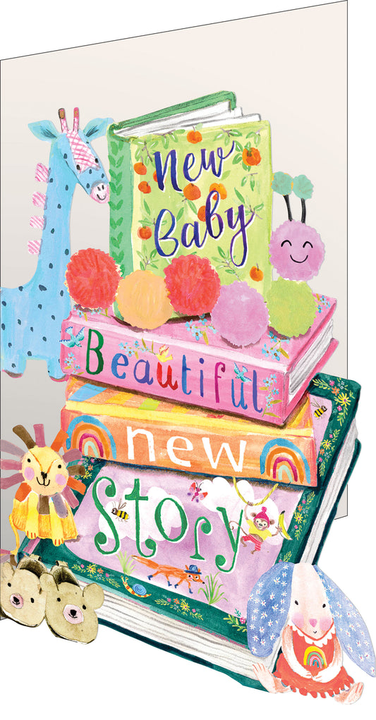 GC2473-Roger La B-Bookstack Lasercut Card Single-Card-Lasercut