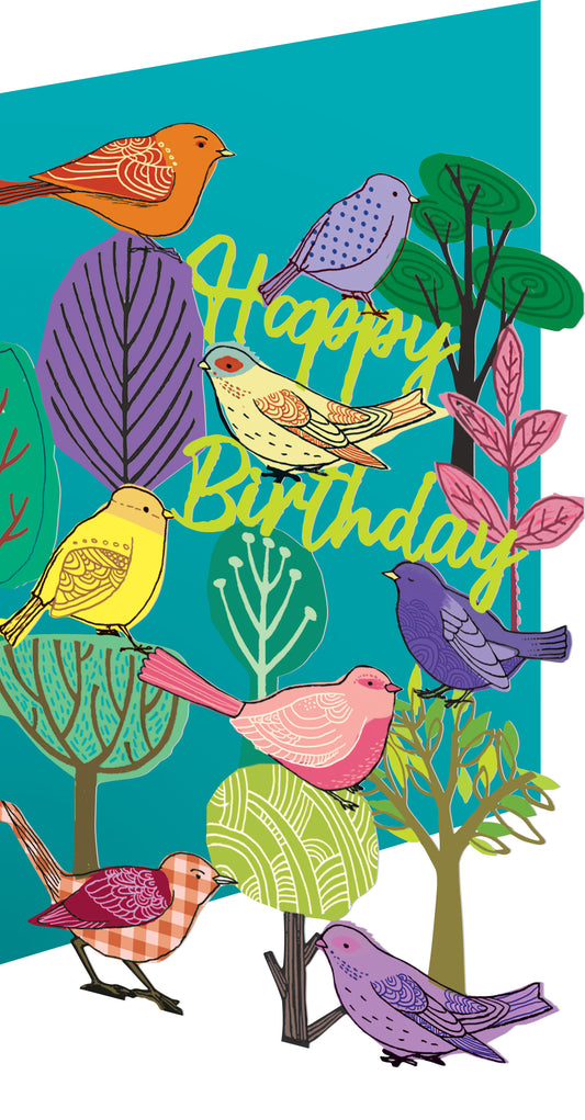 GC2475-Roger La B-Modern Birds Lasercut Card Single-Card-Lasercut