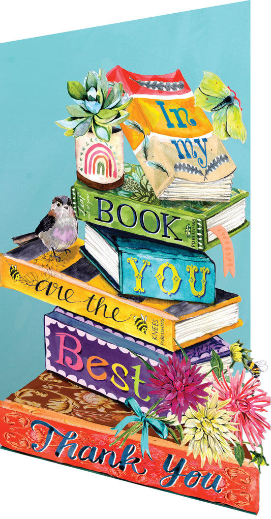 GC2482-Roger La B-Bookstack Lasercut Card Single-Card-Lasercut