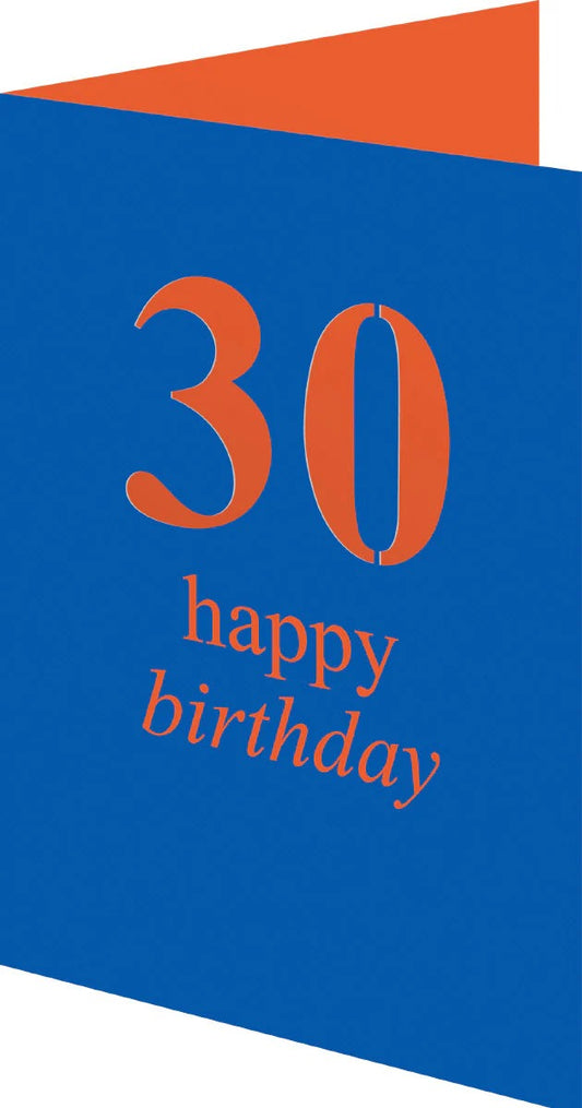 GCN484-Roger La B-30Th Birthday Petite Lasercut Card-Card-Petite Lasercut Card