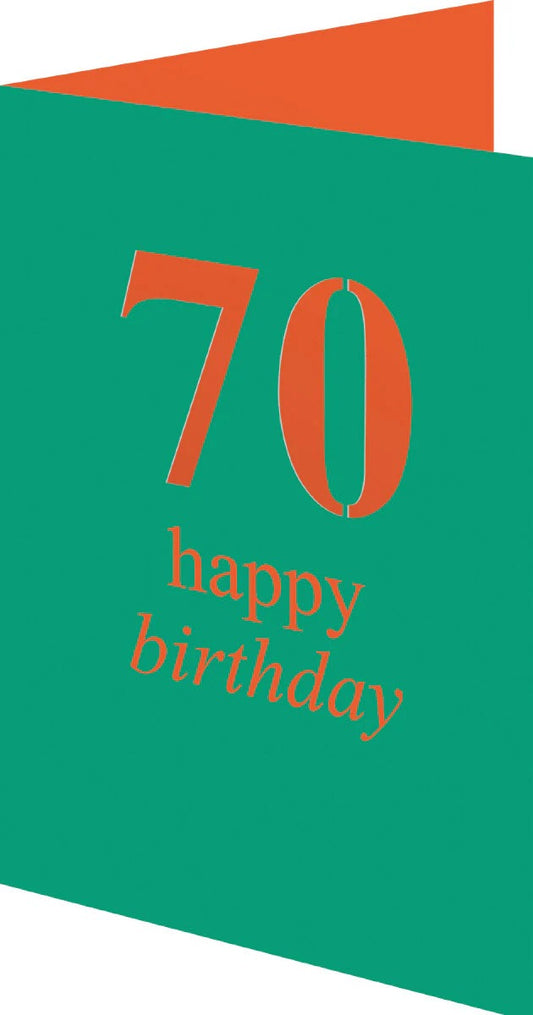 GCN488-Roger La B-70Th Birthday Petite Lasercut Card-Card-Petite Lasercut Card