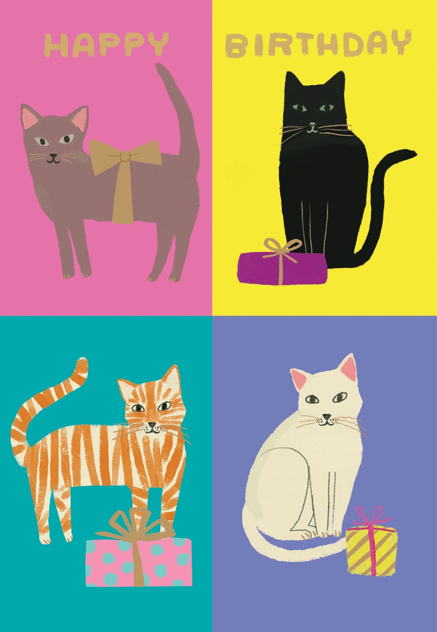 GCN516-Roger La B-Cat Checkerboard Petite Card-Card-Petite