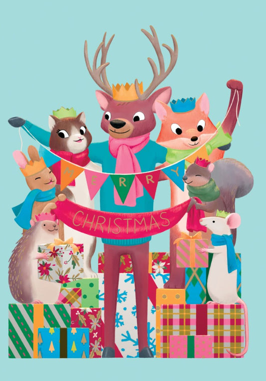 GCX1037-Roger La B-Creature Cheer-Xmas Card-