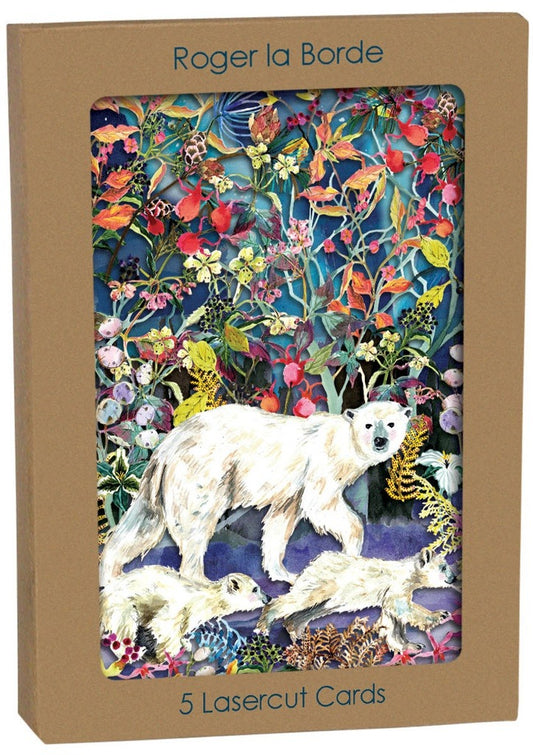 GCX1061P-Roger La B-Aurora Bears Laser-Xmas Card Pack-Aurora Bears