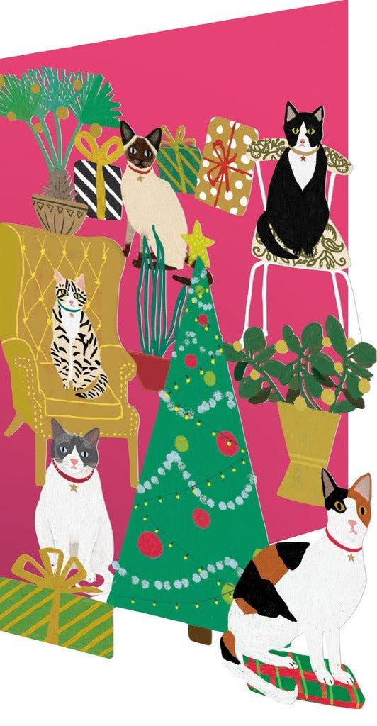 GCX1072-Roger La B-Cosy Cats Laser-Xmas Card-Cosy Cats