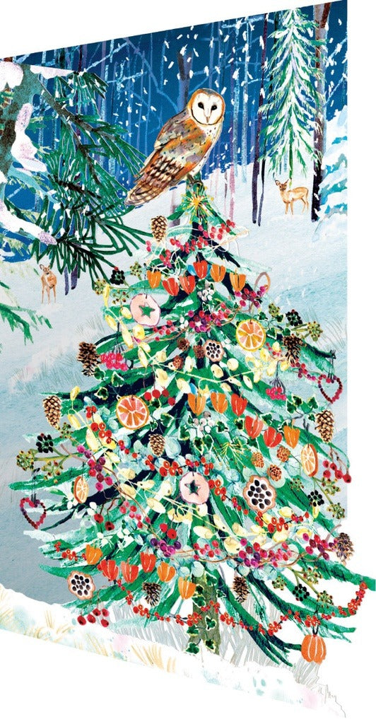 GCX1078-Roger La B-Winter Solstice Tree Laser-Xmas Card-Wild Winter'S Song