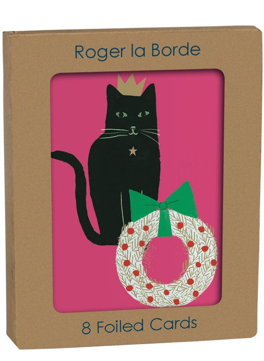 NMX015-Roger La B-Cosy Cats Petite-Xmas Card Pack-Cosy Cats