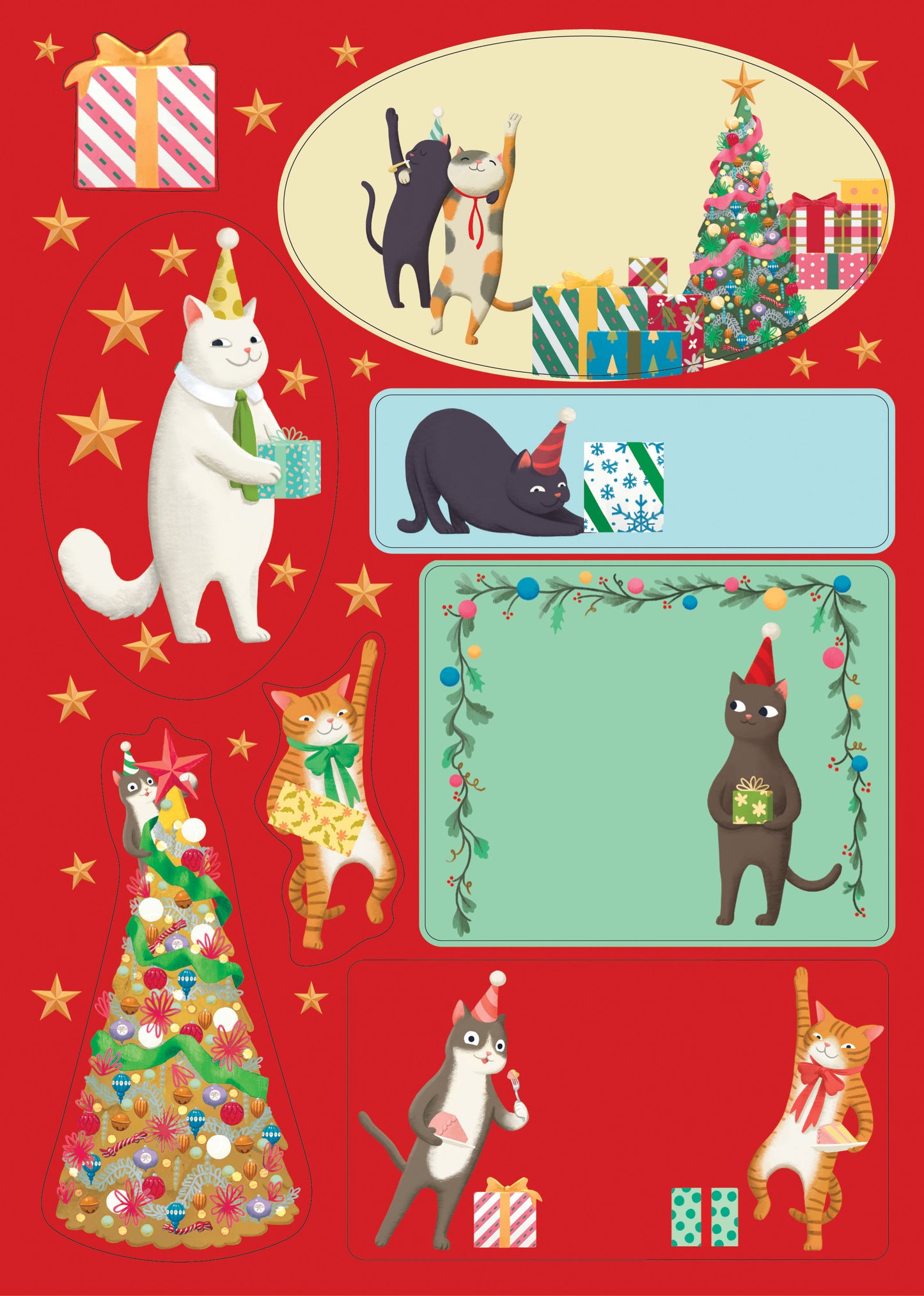 ST082-Roger La B-Miaow Factor-Xmas Stickers-