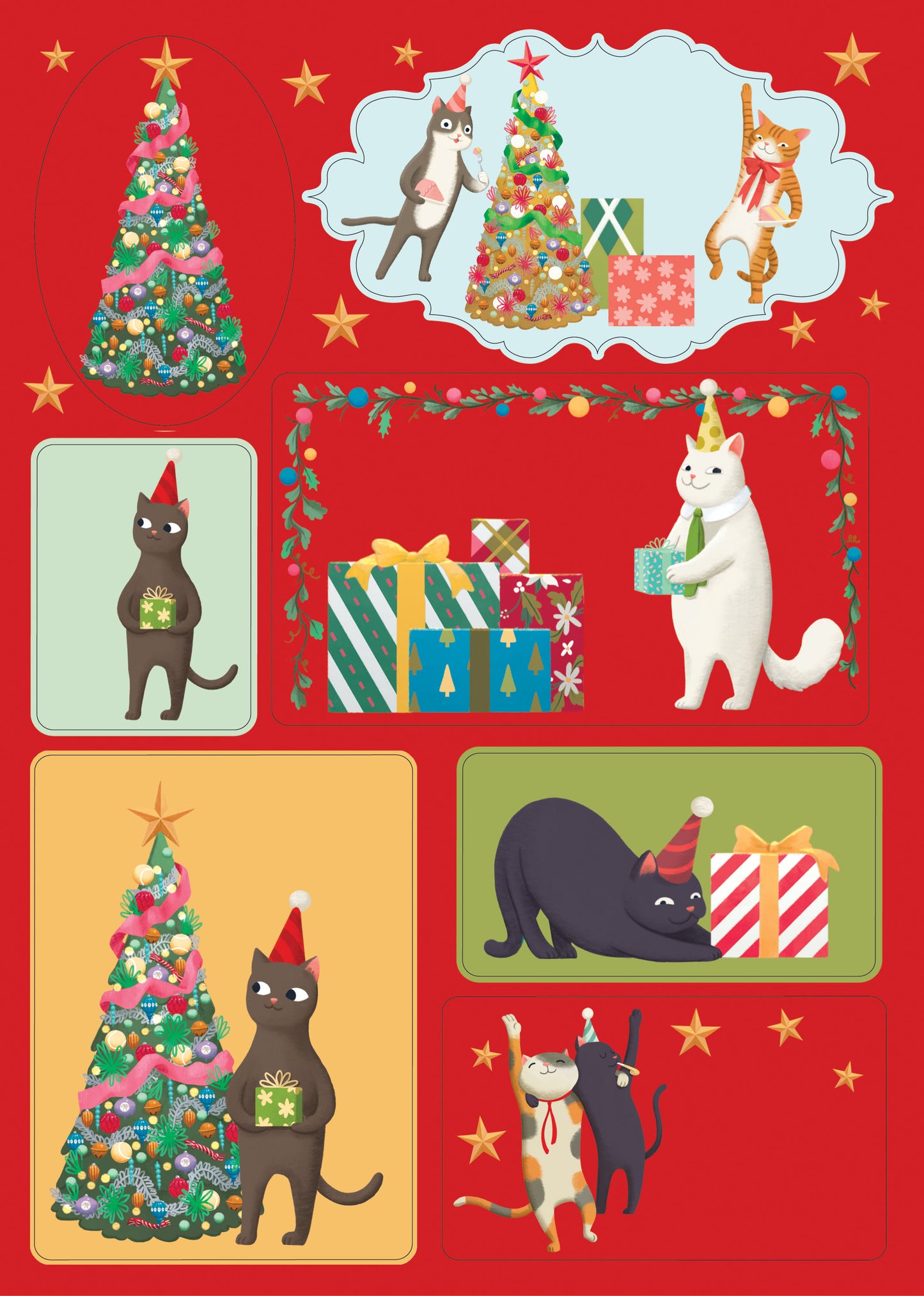 ST082-Roger La B-Miaow Factor-Xmas Stickers-