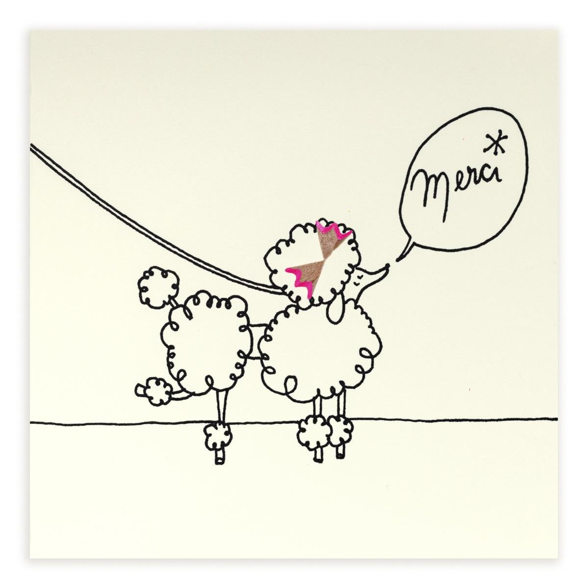 (242)PSC-MTP-Ruth Jackson-Thank You Poodle-Card-