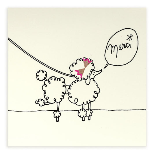 (242)PSC-MTP-Ruth Jackson-Thank You Poodle-Card-
