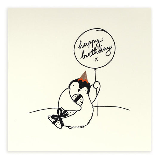 (243)PSC-BPN-Ruth Jackson-Birthday Penguin Fish-Card-