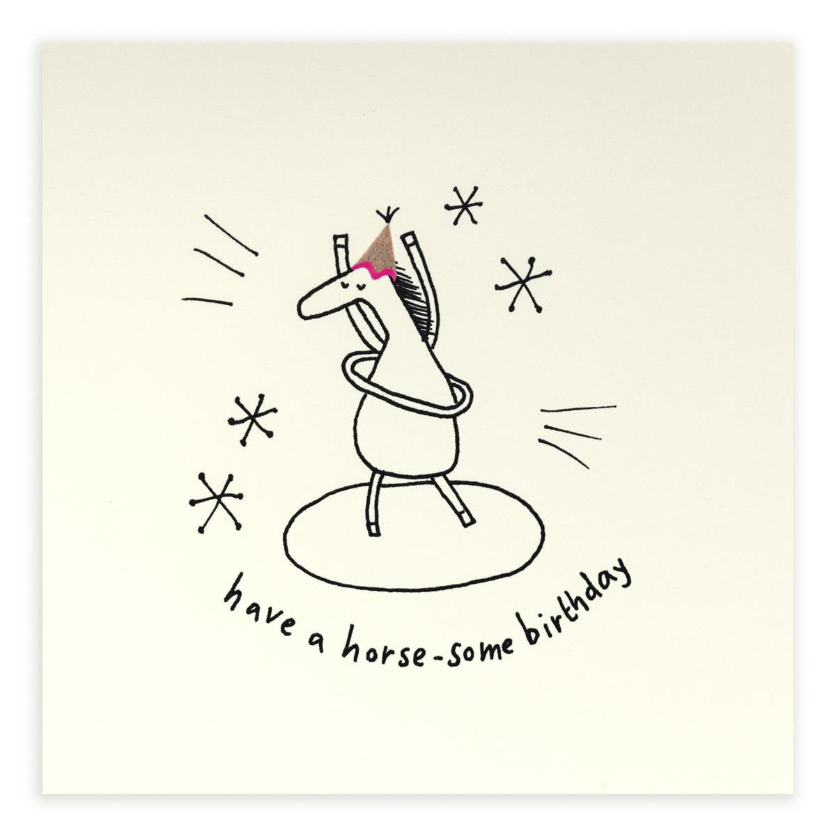 (244)PSC-BHS-Ruth Jackson-Birthday Horse-Some-Card-