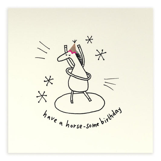 (244)PSC-BHS-Ruth Jackson-Birthday Horse-Some-Card-