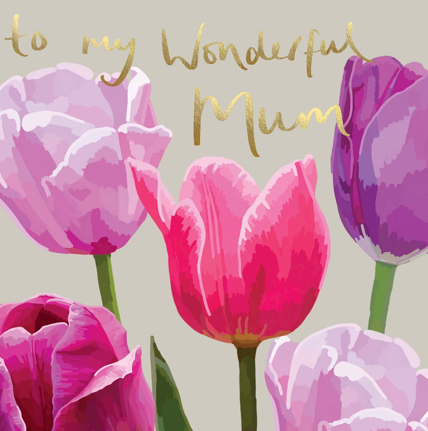 BG116-Sarah Kelleher-To My Wonderful Mum Tulips-Card-