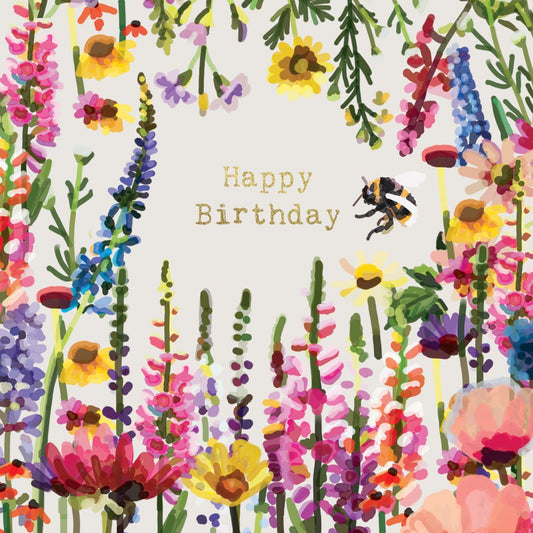 CG004-Sarah Kelleher-Happy Birthday Bee Cream-Card-Cottage Garden
