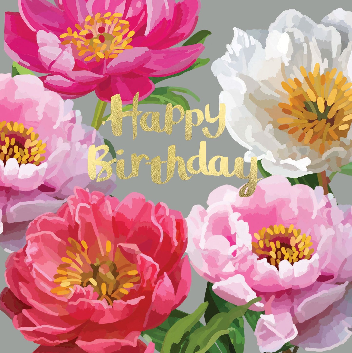 PN003-Sarah Kelleher-Happy Birthday Peonie Wreath-Card-Peonies