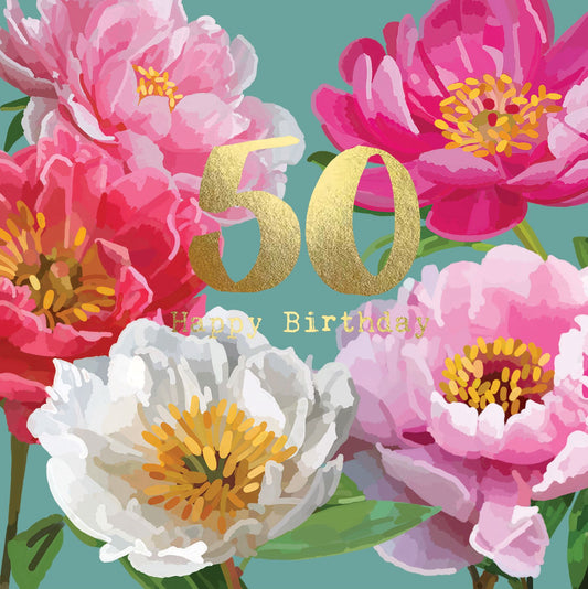 PN012-Sarah Kelleher-50Th Peonies-Card-Peonies