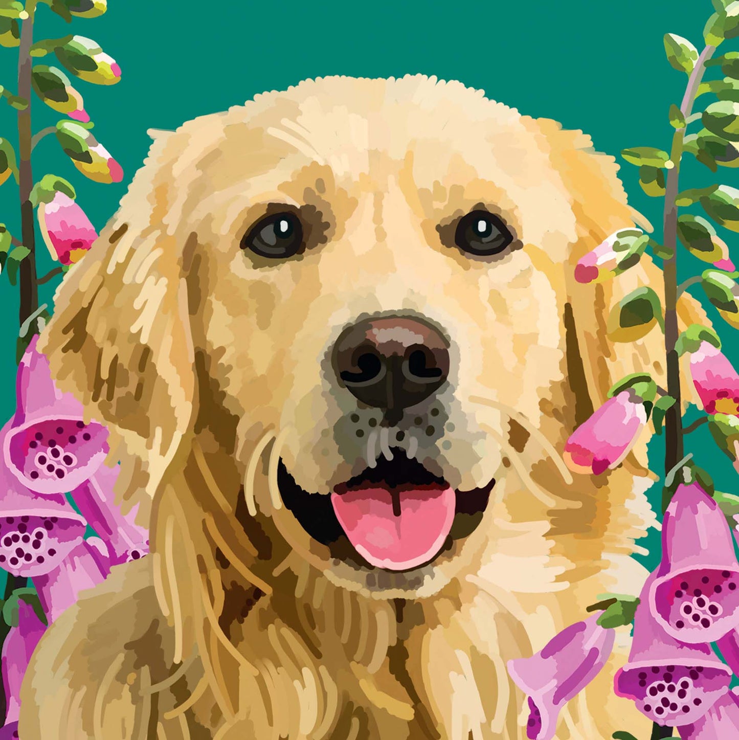 PT023-Sarah Kelleher-Blank Golden Retriever-Card-Pets