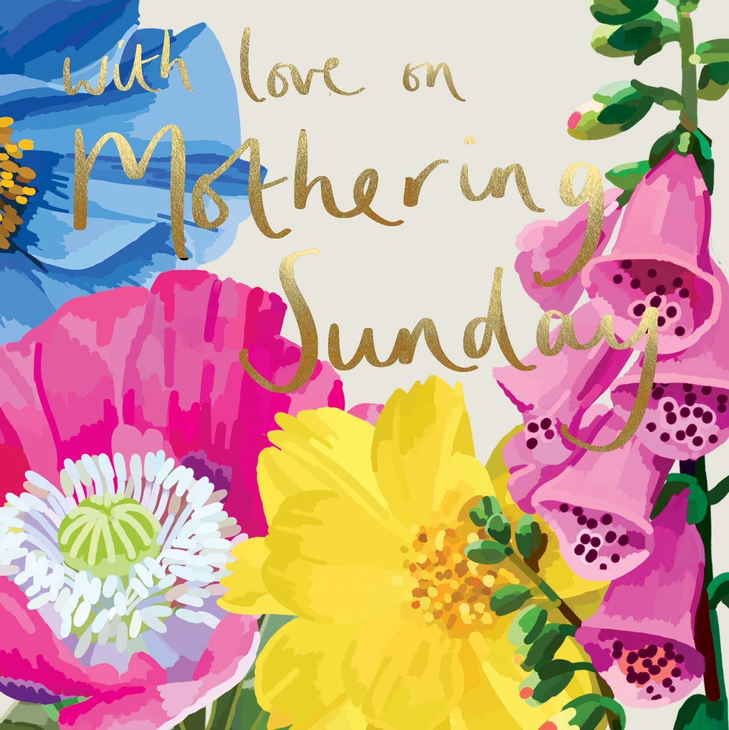 SF023-Sarah Kelleher-Poppy With Love On Mothering Sunday-Card-Summer Florals