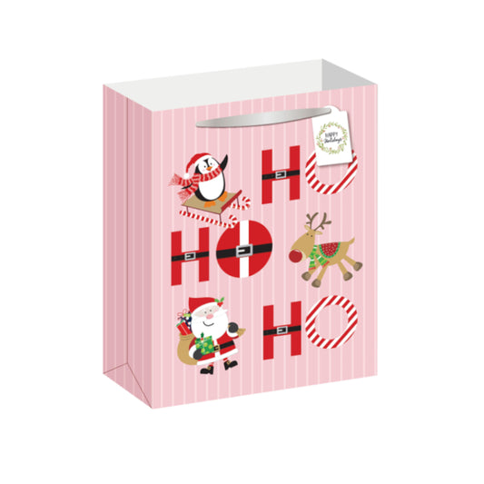 BMX5611-Scarpa-Pink Ho Ho H Medium Gift Bag Medium Gift Bag 330X140X265Mm-Xmas Gift Bag-