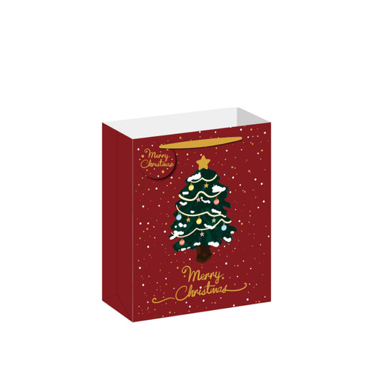 BSX5512-Scarpa-Snowy Night Tree Small Gift Bag 228X90X178Mm-Xmas Gift Bag-