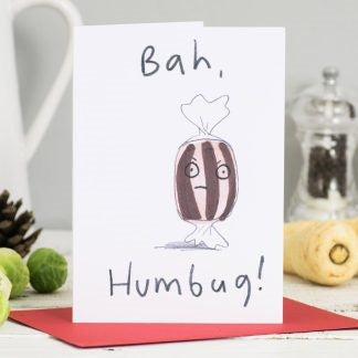 JOC0486-Scarpa Cards-Bah Humbug Christmas Card-Xmas Card-Jo Clark