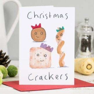 JOC0489-Scarpa Cards-Christmas Crackers Christmas Card-Xmas Card-Jo Clark