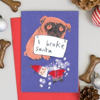 JOC0689-Scarpa Cards-I Broke Santa-Xmas Card-Jo Clark